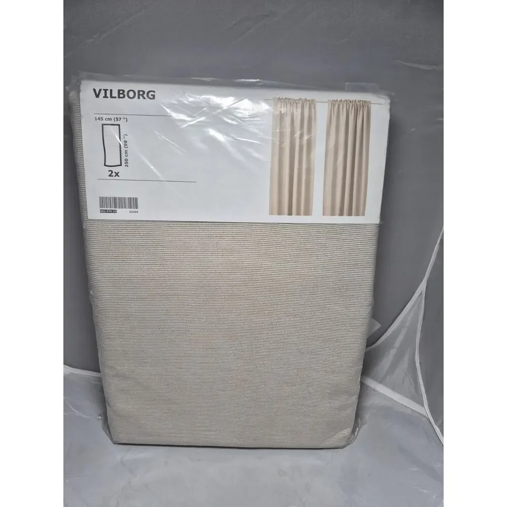 💥 IKEA VILBORG Curtains 2 Panels 1 pair Room Darkening 57